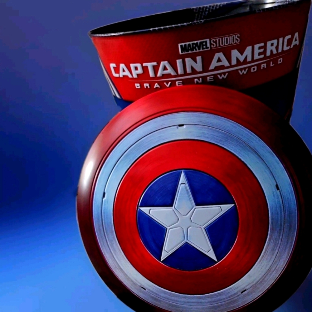 Captain America Brave New World Embossed Tin Popcorn Bucket Regal 2025